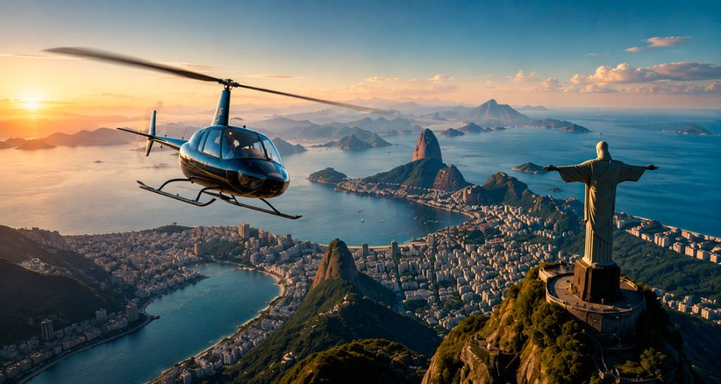 Passeio de Helicóptero no Cristo Redentor